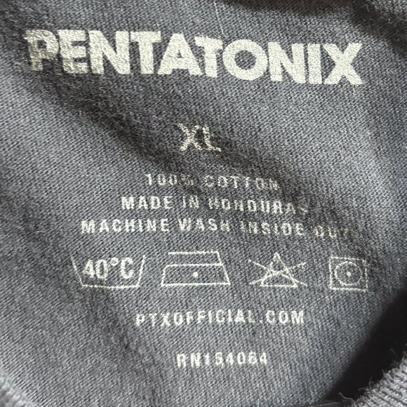 Pentatonix Adult Unisex 100% Cotton Black Graphic Print Tee T-Shirt SZ XL - Picture 2 of 3